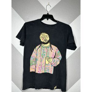 Gangster Doodles Mens Size M Black Graphic Print Short Sleeve T-Shirt